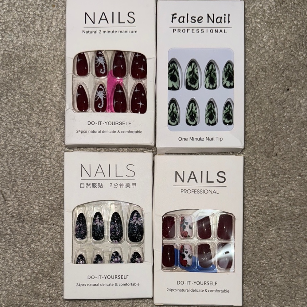 Assorted False Nail Set - gothic alt